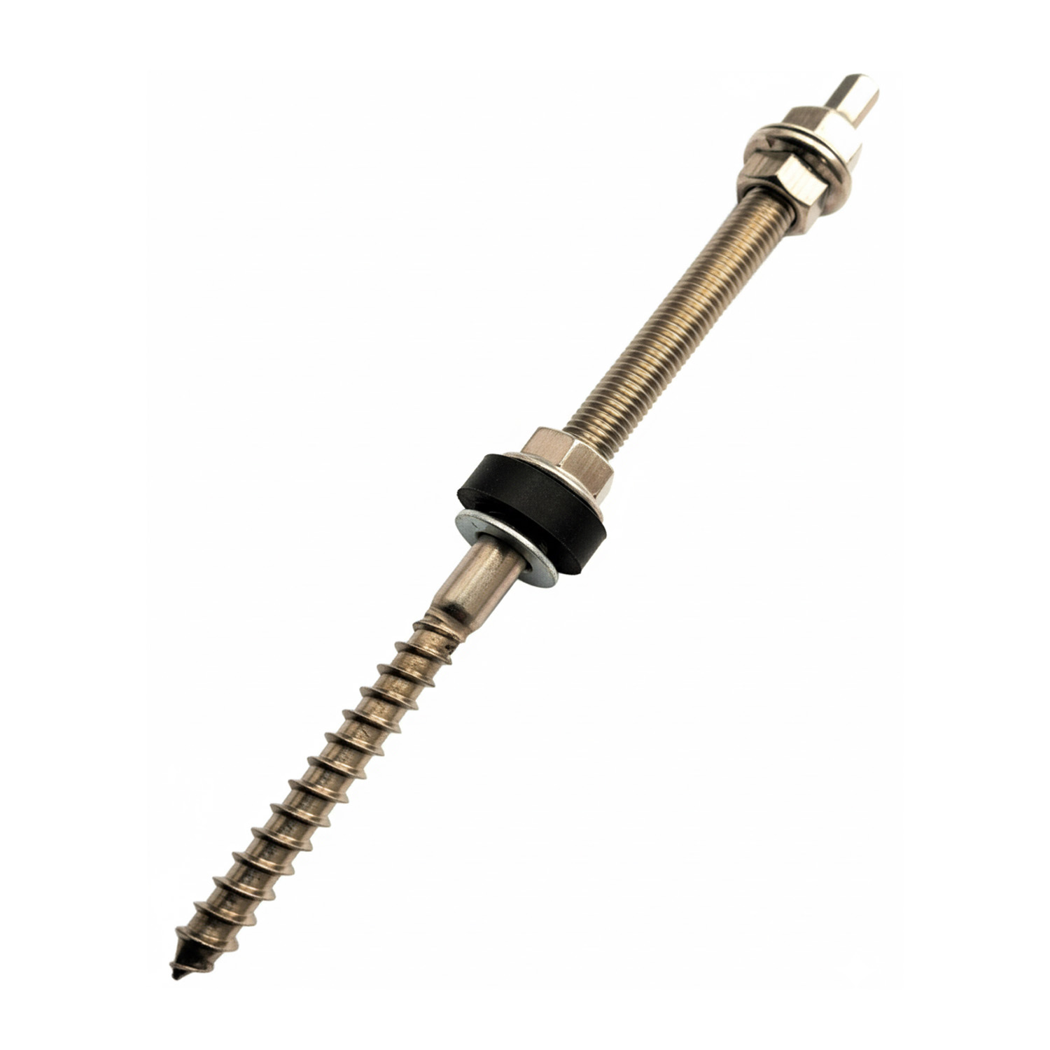 Schroef met dubbele draad M10x250 / A2 COMPLEET